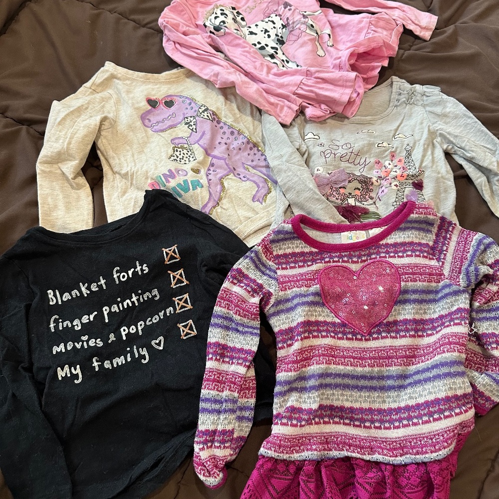 Lot of 2T glitter long sleeve tops